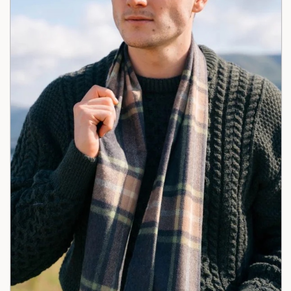 John Hanly 100% Extra Fine Merino Wool Scarf